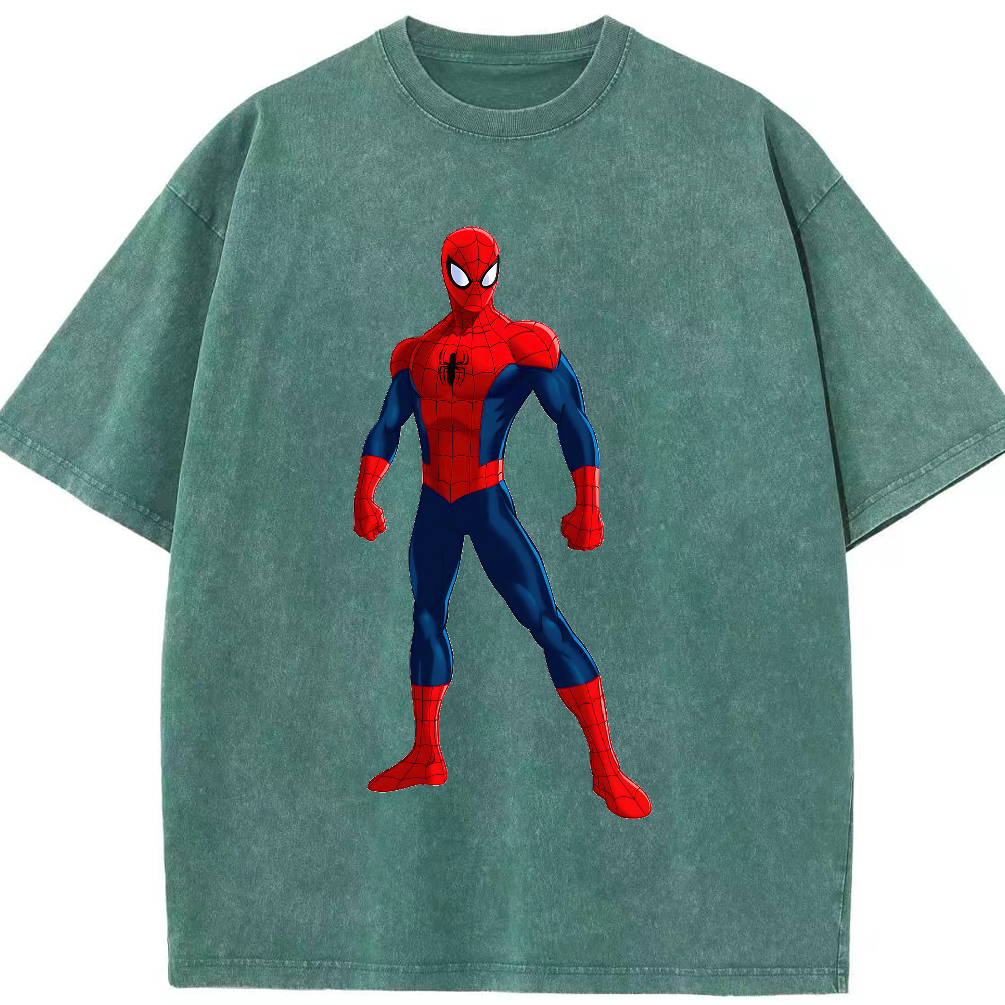 （画像用） Spider Man スパイダーマン 綿100% ヴィンテージ風 半袖Tシャツ（フロントプリント）